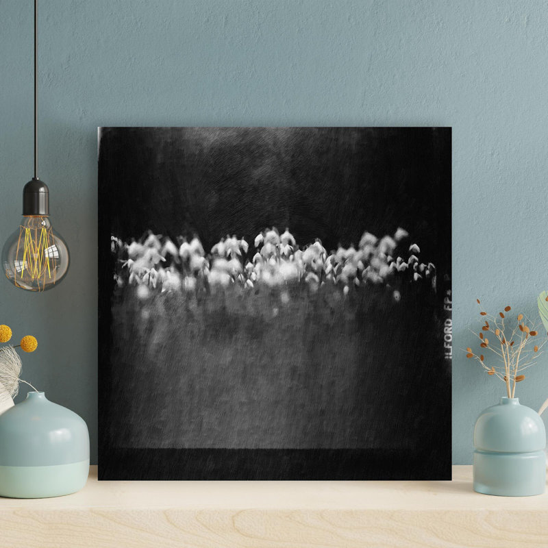 «Black and White Abstract», reproduction d'art rectangulaire sur toile tendue 1 pièce, H 16 po x l 16 po x P 2 po