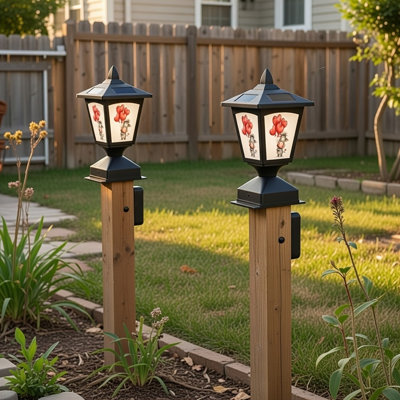 Outdoor Solar Post Lights, Weather-resistant Fence And Deck Lights, Ip44 Waterproof, Cool White Led Garden Lights