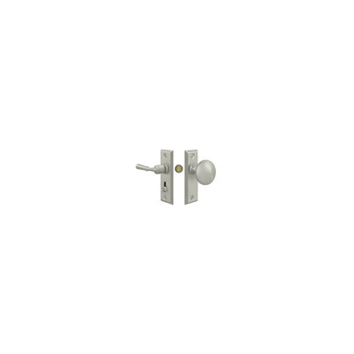 Loquet pour porte de tempête Deltana SDLS480U15, rectangulaire, serrure tubulaire en nickel brossé