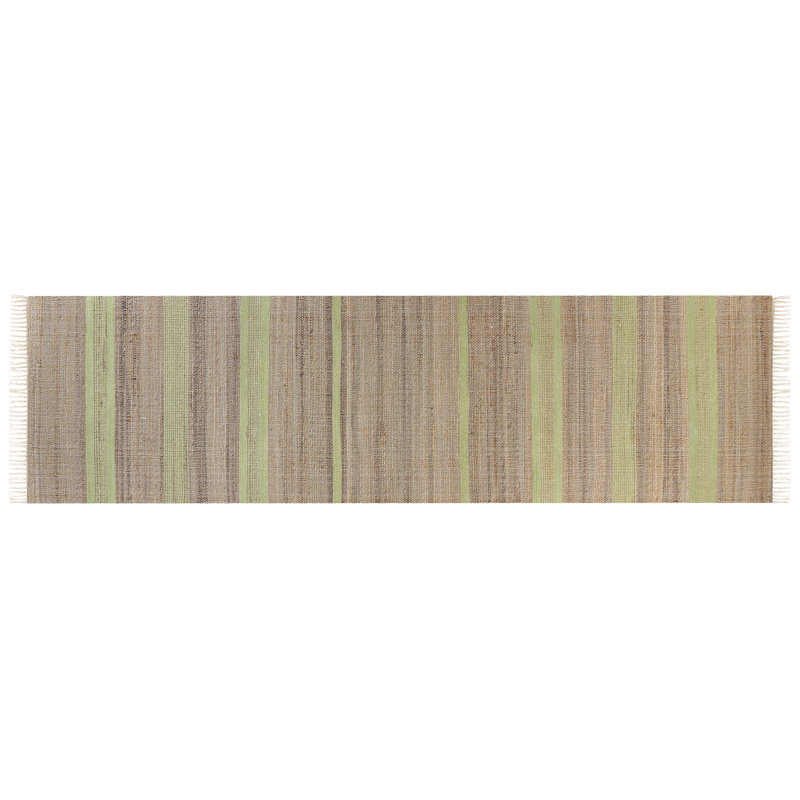 Hurdsfield Runner 80 cm x 300 cm Striped Jute / Sisal Hand Woven Area Rug