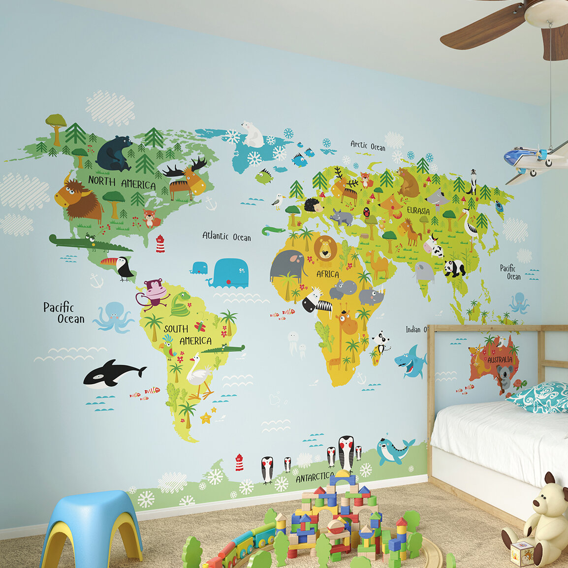 Zoomie Kids Mendiola Wall Mural & Reviews | Wayfair