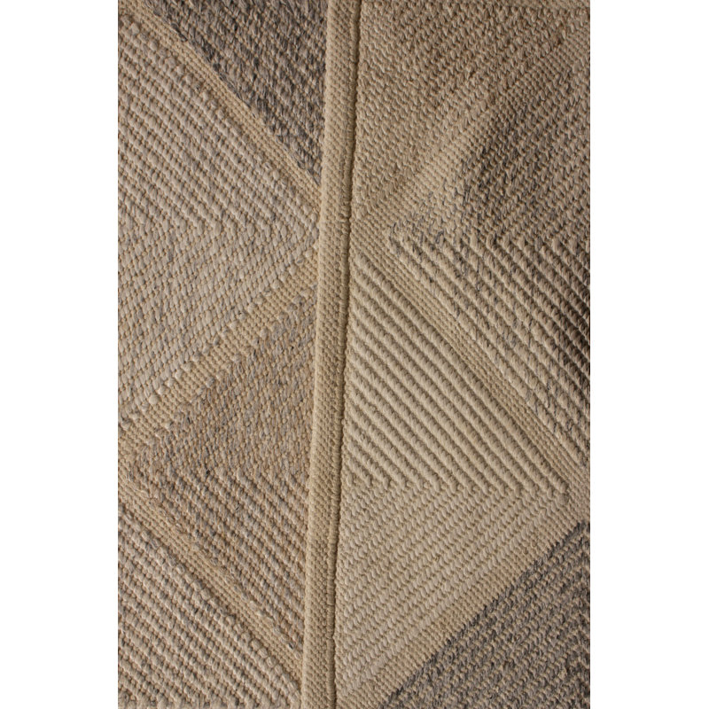 Scandinavian Style Flat-Weave Gray Blue Geometric Pattern By Rug & Kilim, Runner 12' x 16'