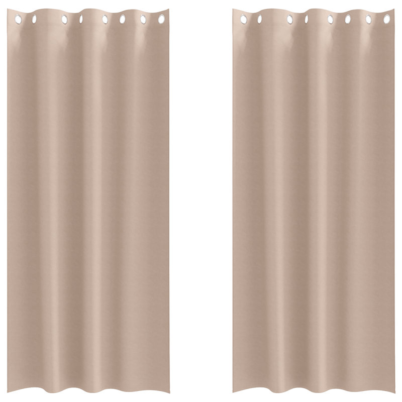 Tacorian Curtain Pair, Taupe, 140cm Width x 245cm Drop