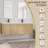 60'' Double Bathroom Vanity with Resin Top