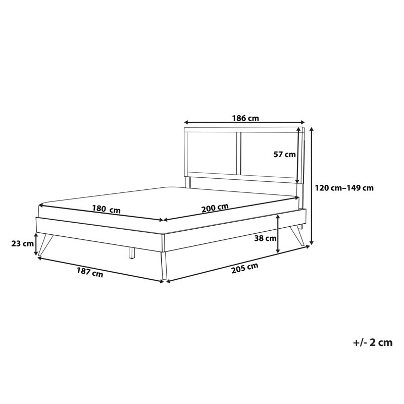 Bowling Solid Wood Bed, Super King (6')