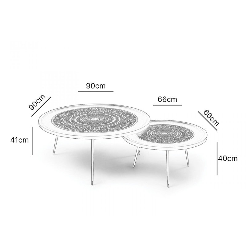 Ensemble de tables basses 2 pièces
