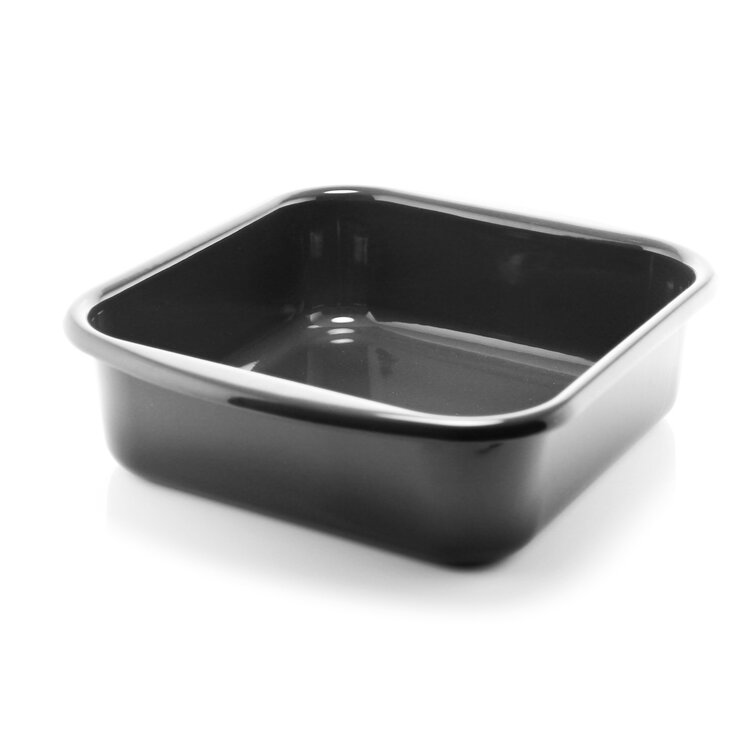 Chantal 2 qt. Steel Square Dish Black