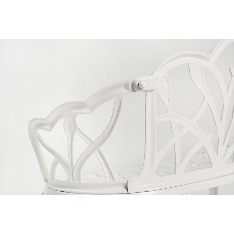 Cast aluminium bench