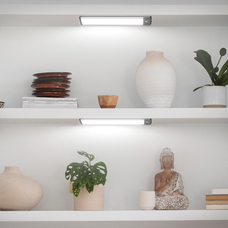 Cool White Rechargeable Motion Sensor Cabinet Light, 10 Inch, Set of 2