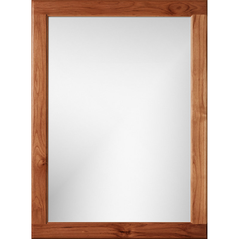 Lysette Wood Rectangle Wall Mirror, Medium Alder