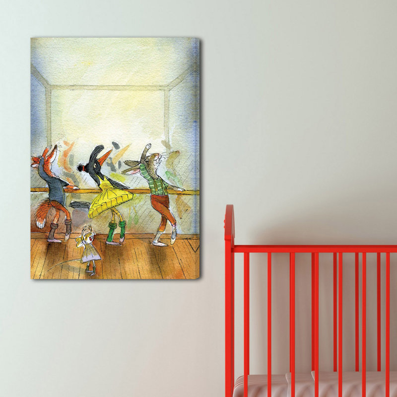 Ballet Lesson - Wrapped Canvas Print, 46cm H x 30cm W