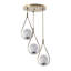 Lustre scandinave élégant, 30 po x 27,6 po | Fabrication 100% métal, finition blanche et cuivre | Peinture séchée au four et revêtement dégringolé | Douille E27, 40 W maximum | Parfait pour la décoration et l'éclairage glamour-918605474-918605478