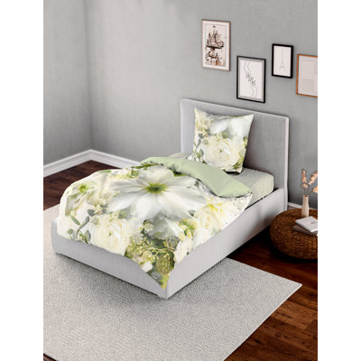 Flowers Duvet Cover Set with Pillow Shams Included