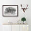 Two Giraffes in Abstract - Picture Frame Graphic Art Print-55777517-55777526