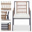 Chaises de patio pour 4 personnes avec coussins