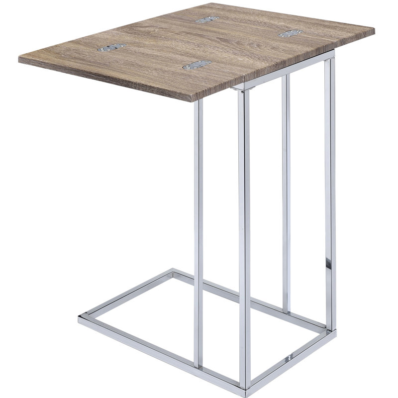Table d'appoint et base géométrique en chêne patiné