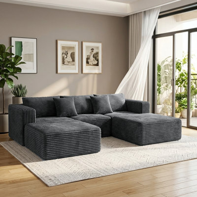 111" U/L Shape Cloud Modular Sectional Sofas