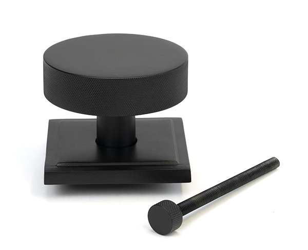 Brompton Single Dummy Door Knob , Matt Black