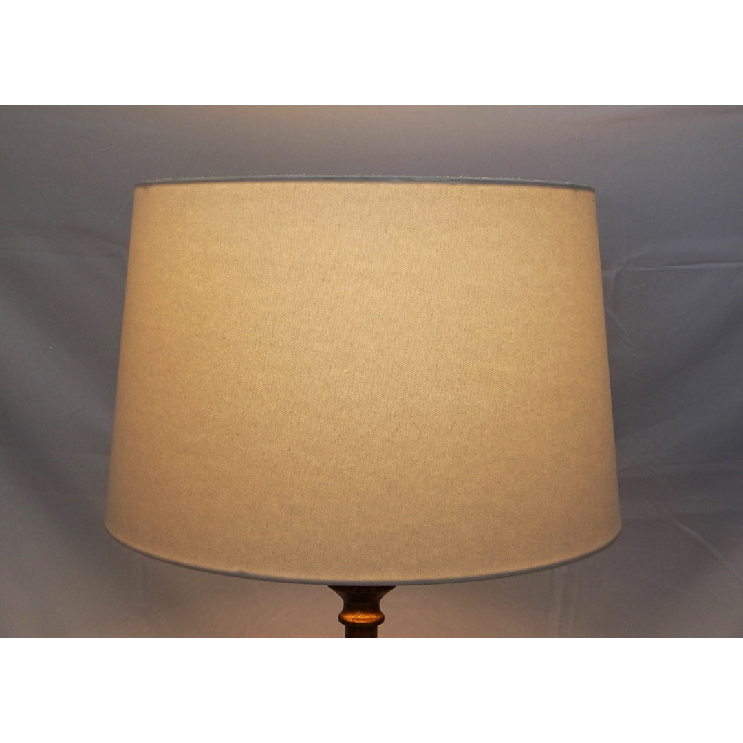 10'' H Linen Drum Lamp Shade August Grove® Color: White Size: 10" H x 14" W x 16" D