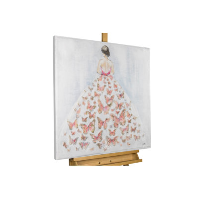 Hand -painted butterfly ball acrylic painting