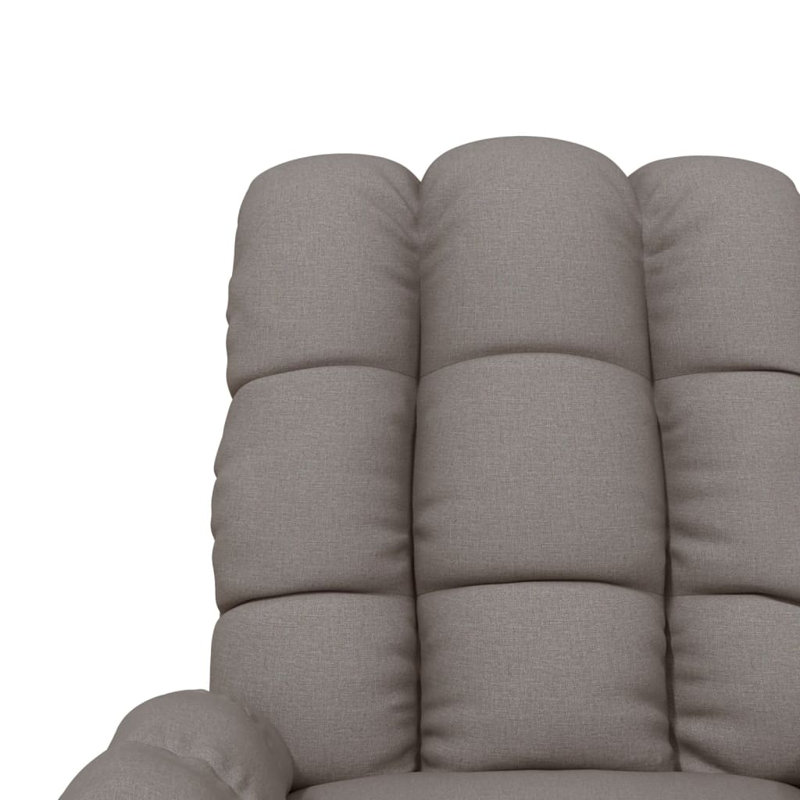 Fauteuil de massage en tissu taupe VidaXL, Tissu taupe