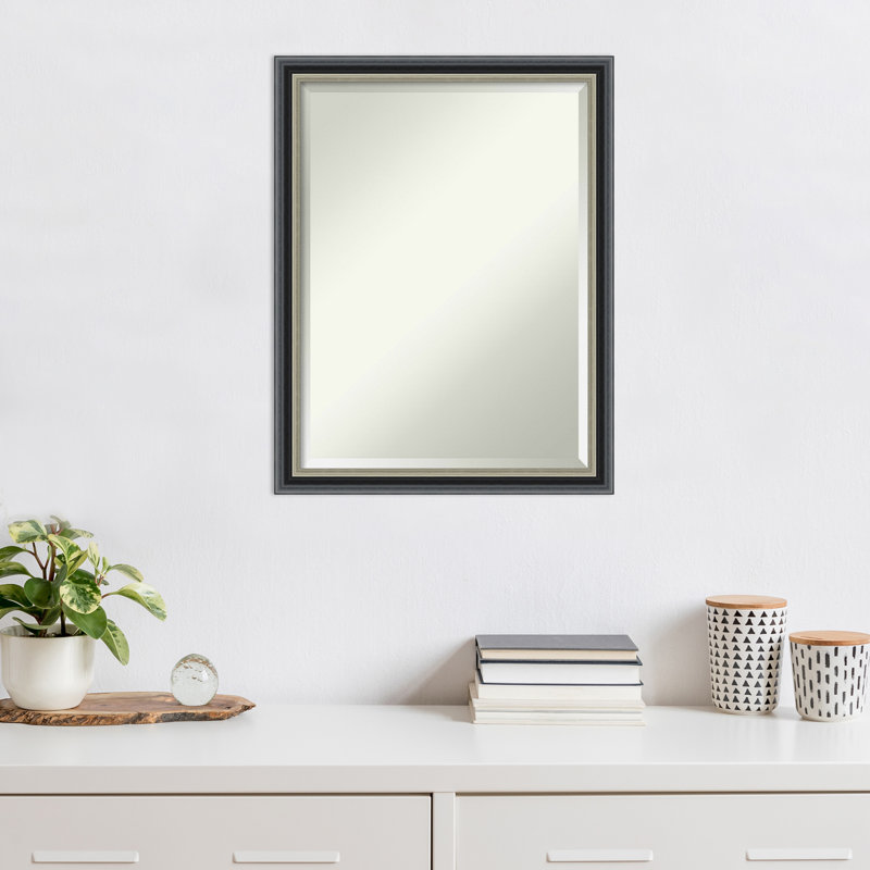 Camilya Solid Wood Rectangle Wall Mirror, 26.75" x 20.75"
