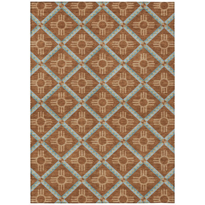 Machine Washable Indoor/Outdoor Chantille ACN2686 Geometric Rug