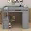 Lit mezzanine double avec placards et bureau-1955112940
