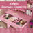 Vanity Desk with LED Mirror Lights and Power Outlet Charging Station-1816959077