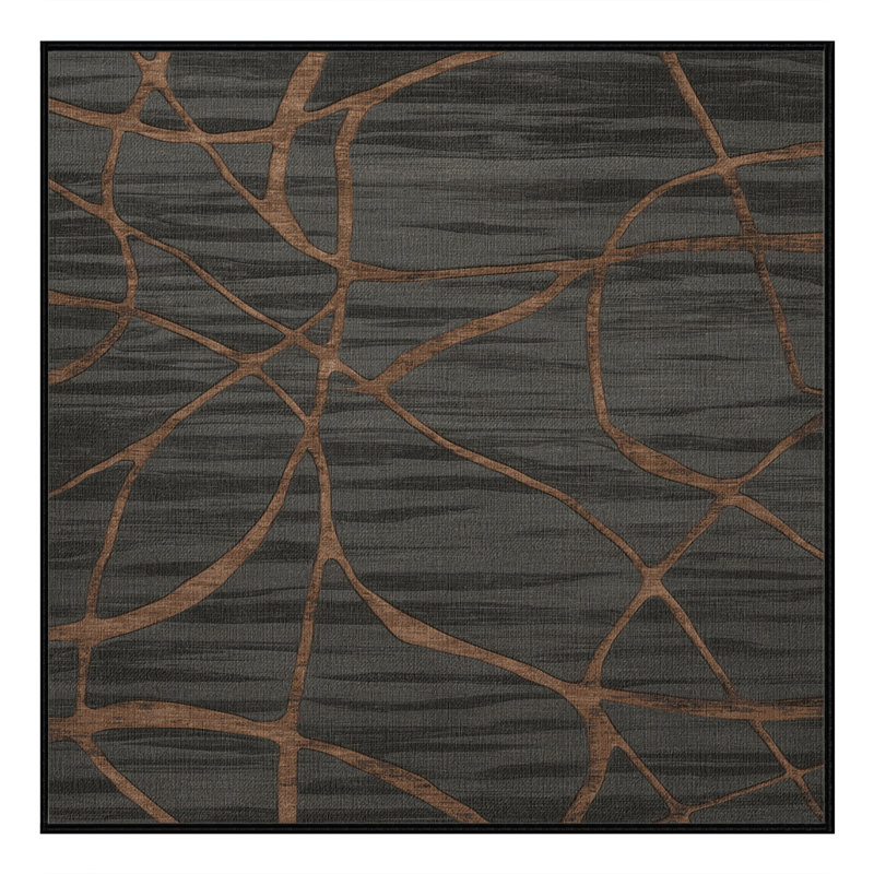 Tapis noir lavable à la machine, Carré 8 pi