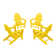 4-Piece Classic Adirondack Conversation Set