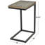 Table d'appoint en métal rustique