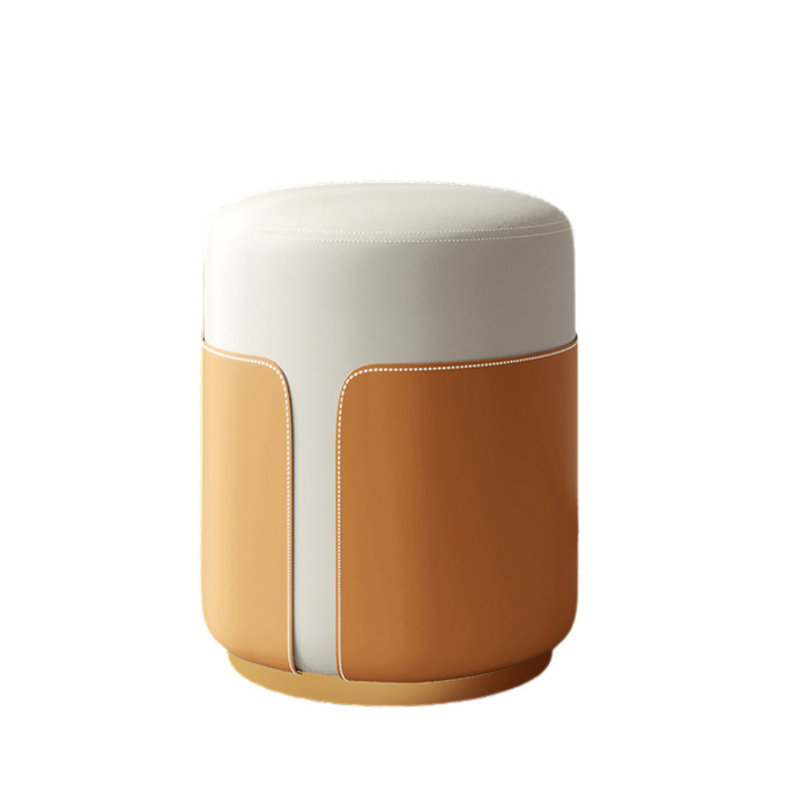 Manufactured Wood Accent Stool, Orange