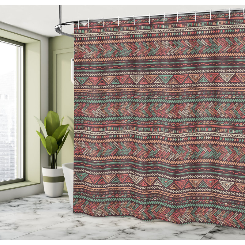 Dakota Fields Boho Shower Curtain Latin American, 70''H x 69''W