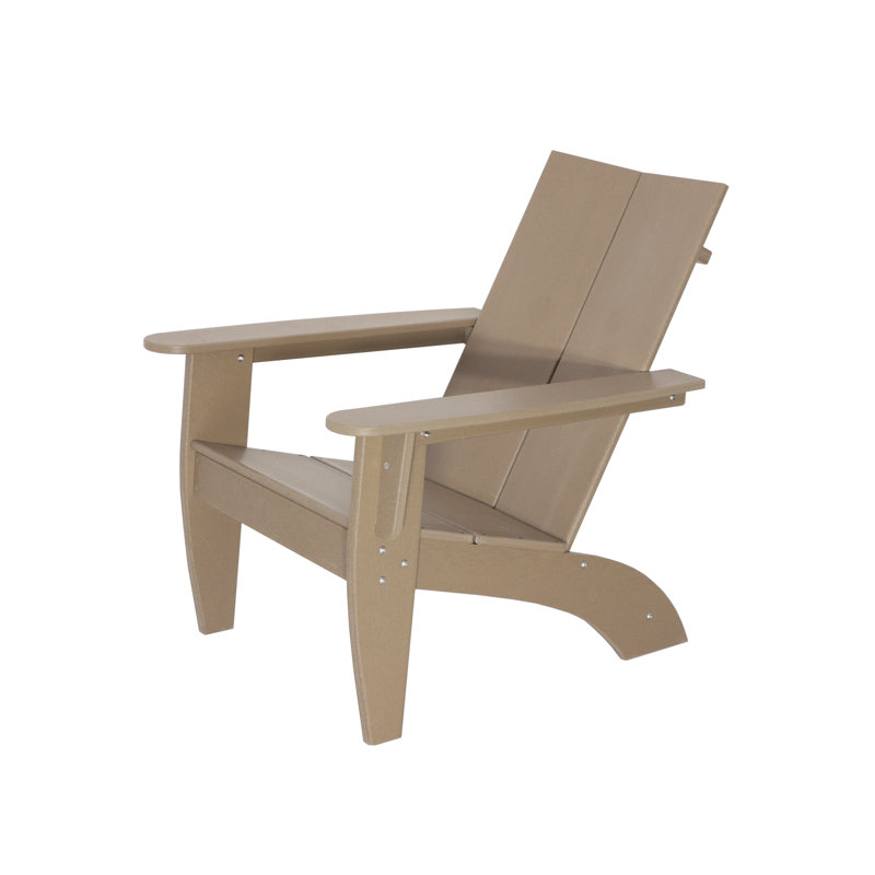 Outdoor Modern Adirondack Chair, Tan