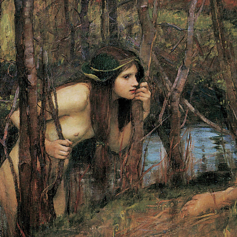 A Naiad, 1905 Print by John William Waterhouse, 24.75" H x 39.75" W x 1.875" D