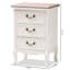 Solid + Manufactured Wood Bedside Table-325432830