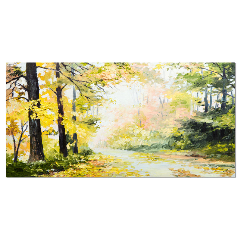 «Road in Colorful Forest», reproduction sur toile tendue, H 16 po x l 32 po x P 1 po