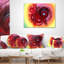 Waves Around the Hearts - Coussin décoratif à imprimé abstrait