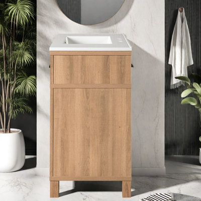 Meubles-lavabos en pouces (doit inclure à la fois le meuble-lavabo et le lavabo), rangement en bois, style rustique