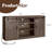 66" Farmhouse TV Stand With Power Outlets For 75 65 Inch TVs, Entertainment Center With Sliding Barn Door & Large Storage Cabinets w/5 Adjustable Shelves, 33" Tall TV Media Console-1669160172