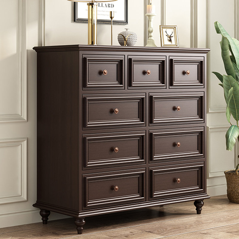 Buffet décoratif en bois de noyer foncé