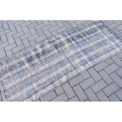 Handwoven Vintage Turkish Kilim Rug - Black Accent Kilim for Home Decor and Area Styling