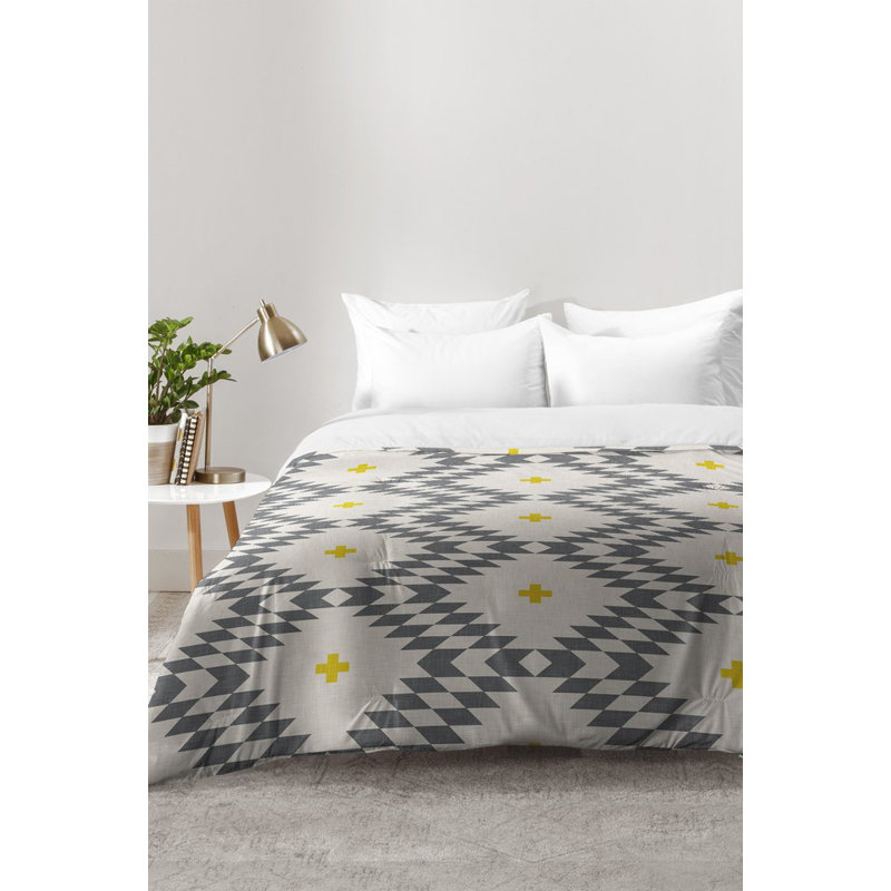 Holli Zollinger Modern & Contemporary Polyester Geometric Shapes Comforter, Full/Queen Comforter + 2 Standard Shams