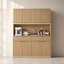 Cabinet de rangement moderne et multifonctionnel avec prise de courant et comptoir ouvert pour des besoins d'organisation polyvalents-1104447965