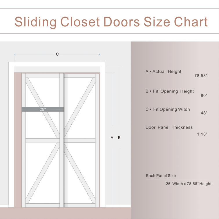 closet door opening with glass lined