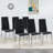 Modern Diamond Tufted Faux Leather Upholstered Dining Chair-915567140-880734641