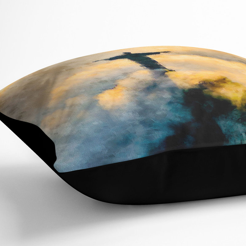Square Cushion, 40cm H x 40cm W x 15cm D, Black