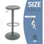 Ensemble de 2 tabourets de bar, tabourets de bar pivotants à hauteur réglable, tabourets de bar Airlift en métal, chaises de bar à hauteur de comptoir sans dossier pour la cuisine, salle à manger, pub, café-1089634114-1089634142