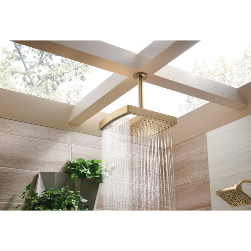 Kintsu® 14" Square Multifunction Raincan Showerhead, 2.5, Luxe Gold
